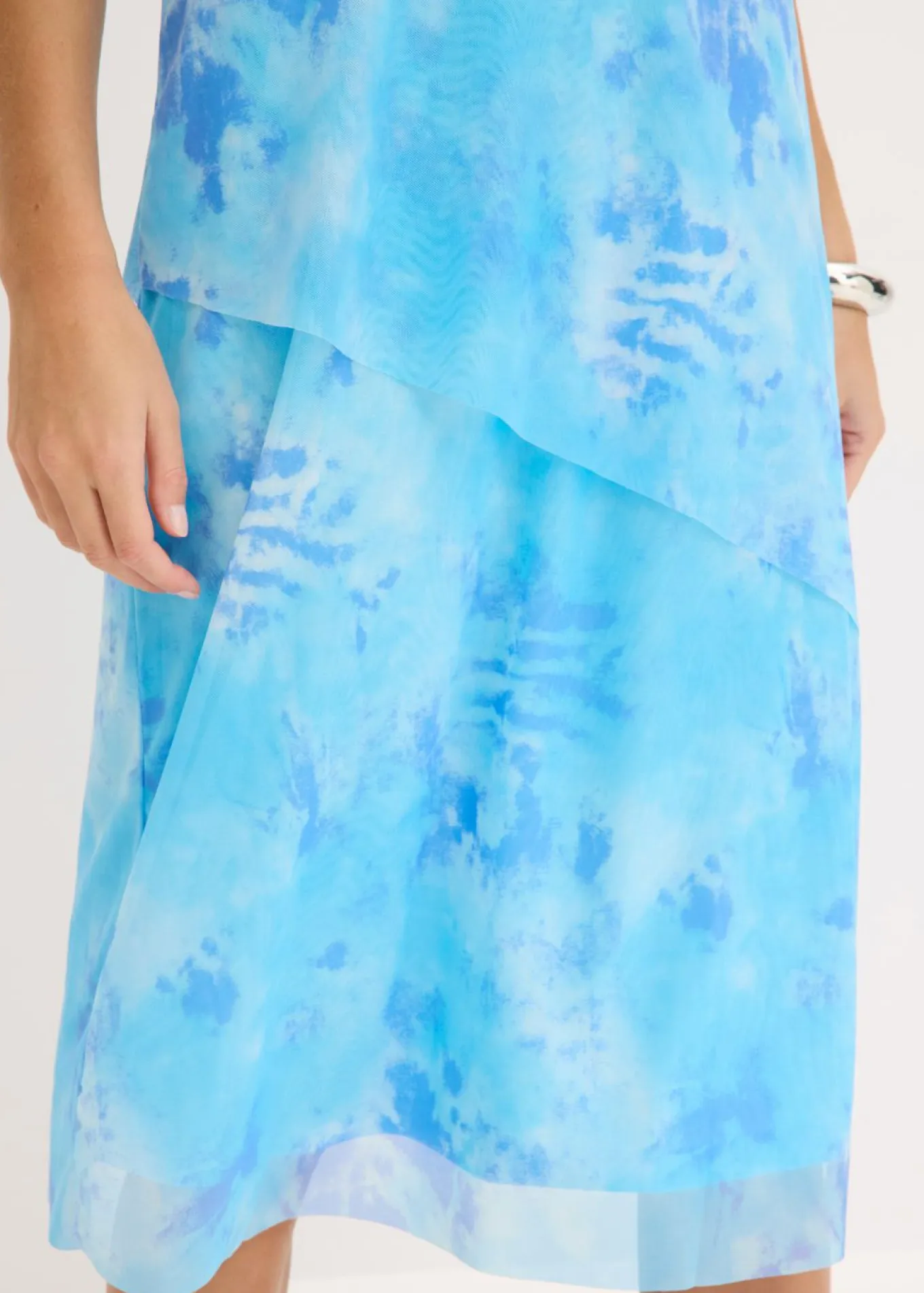 Vestido midi con malla