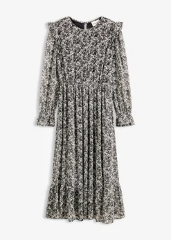 Vestido midi con volantes