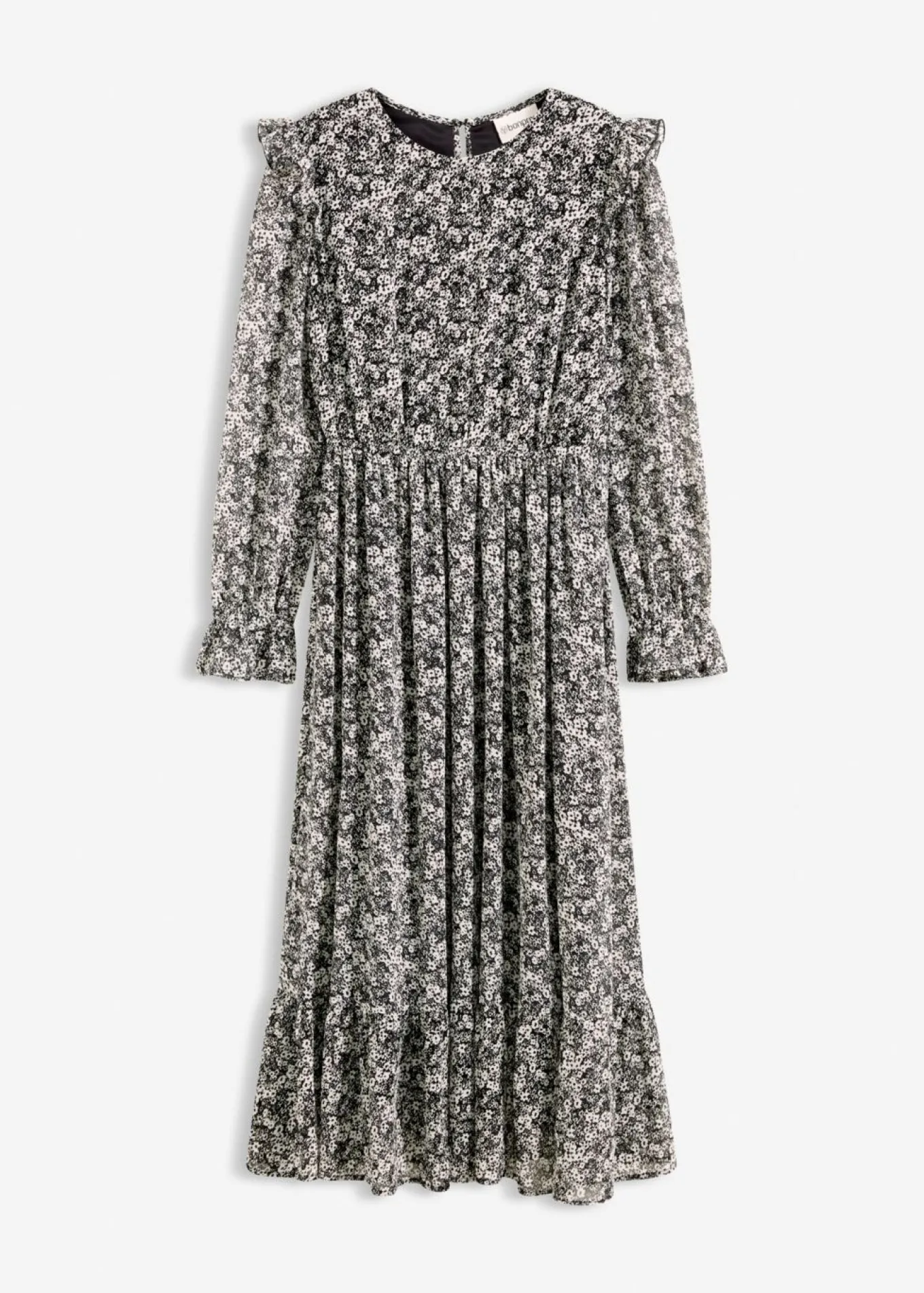Vestido midi con volantes
