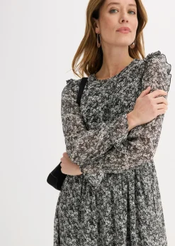 Vestido midi con volantes
