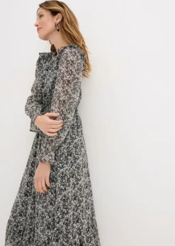 Vestido midi con volantes