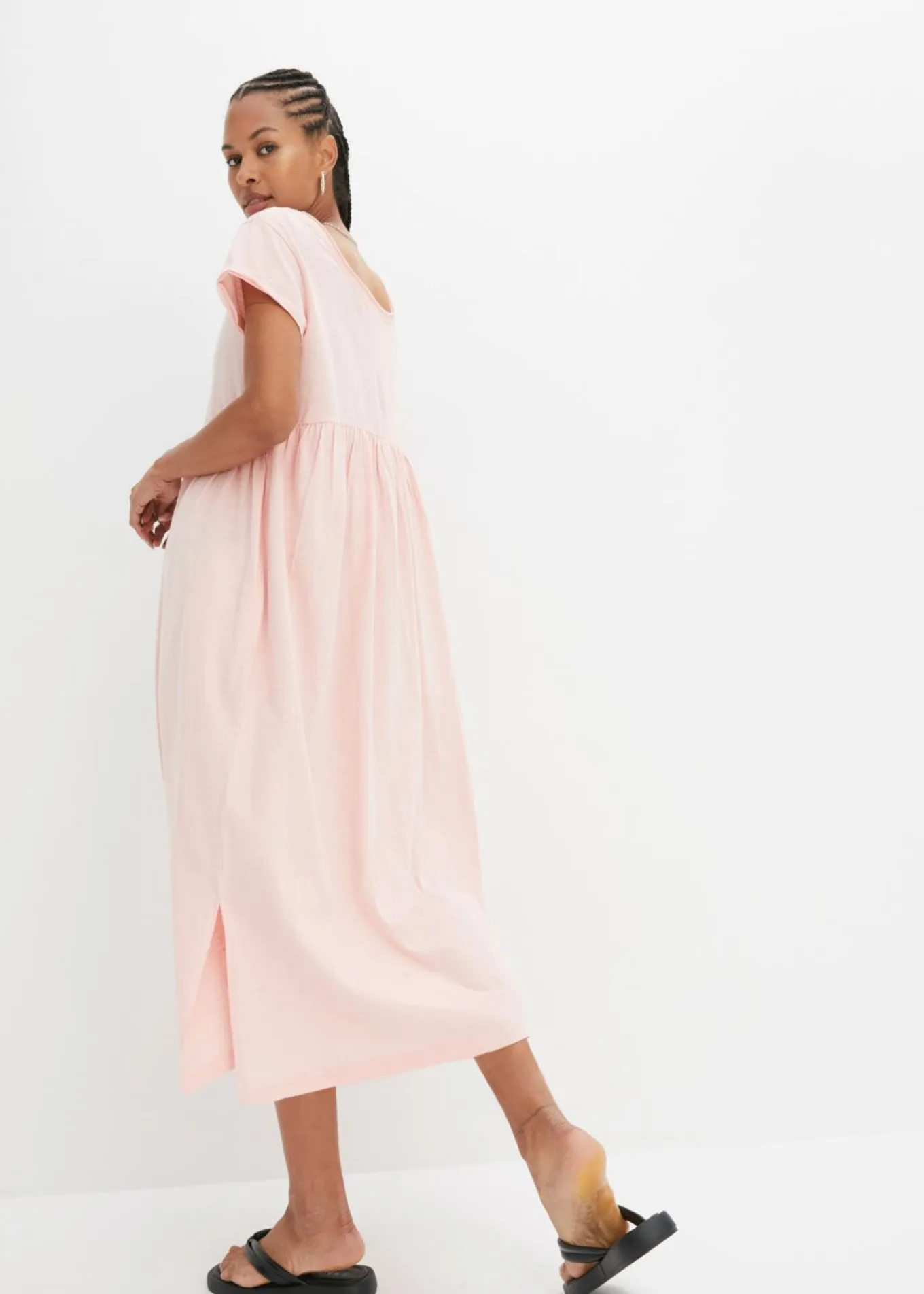 Vestido midi de algodón orgánico puro