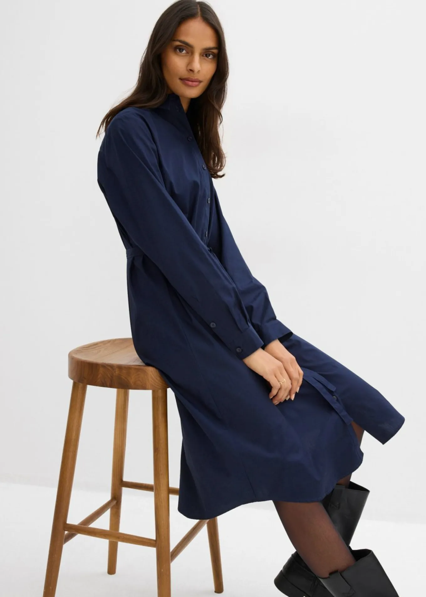 Vestido midi de algodón orgánico puro