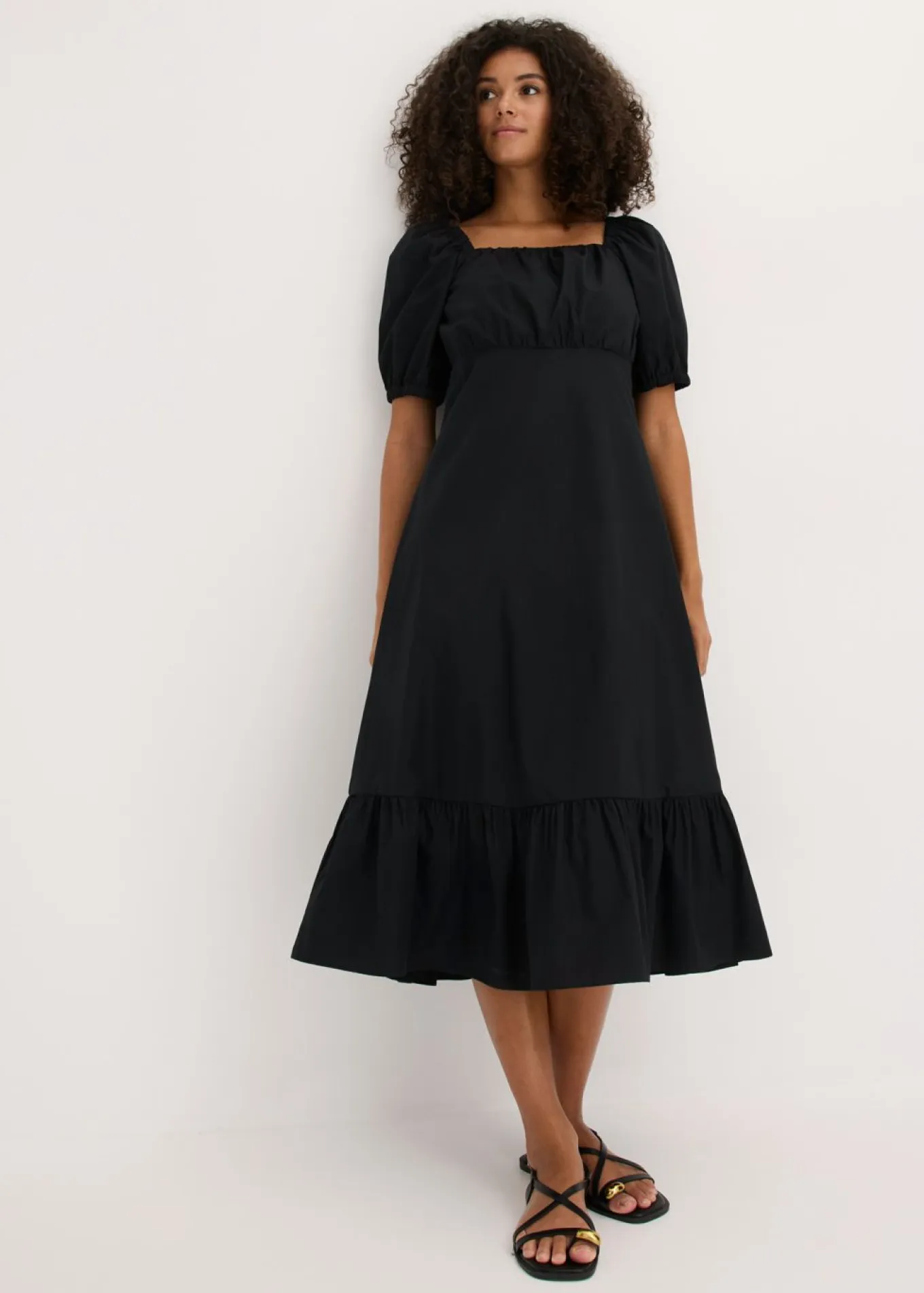 Vestido midi de algodón orgánico puro