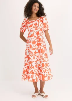 Vestido midi de algodón orgánico puro