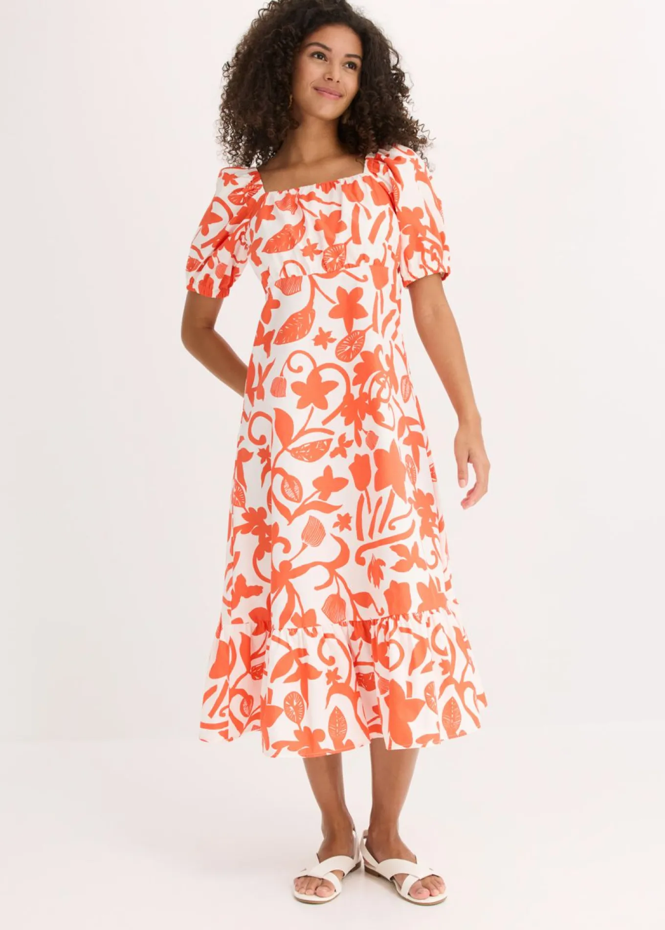 Vestido midi de algodón orgánico puro