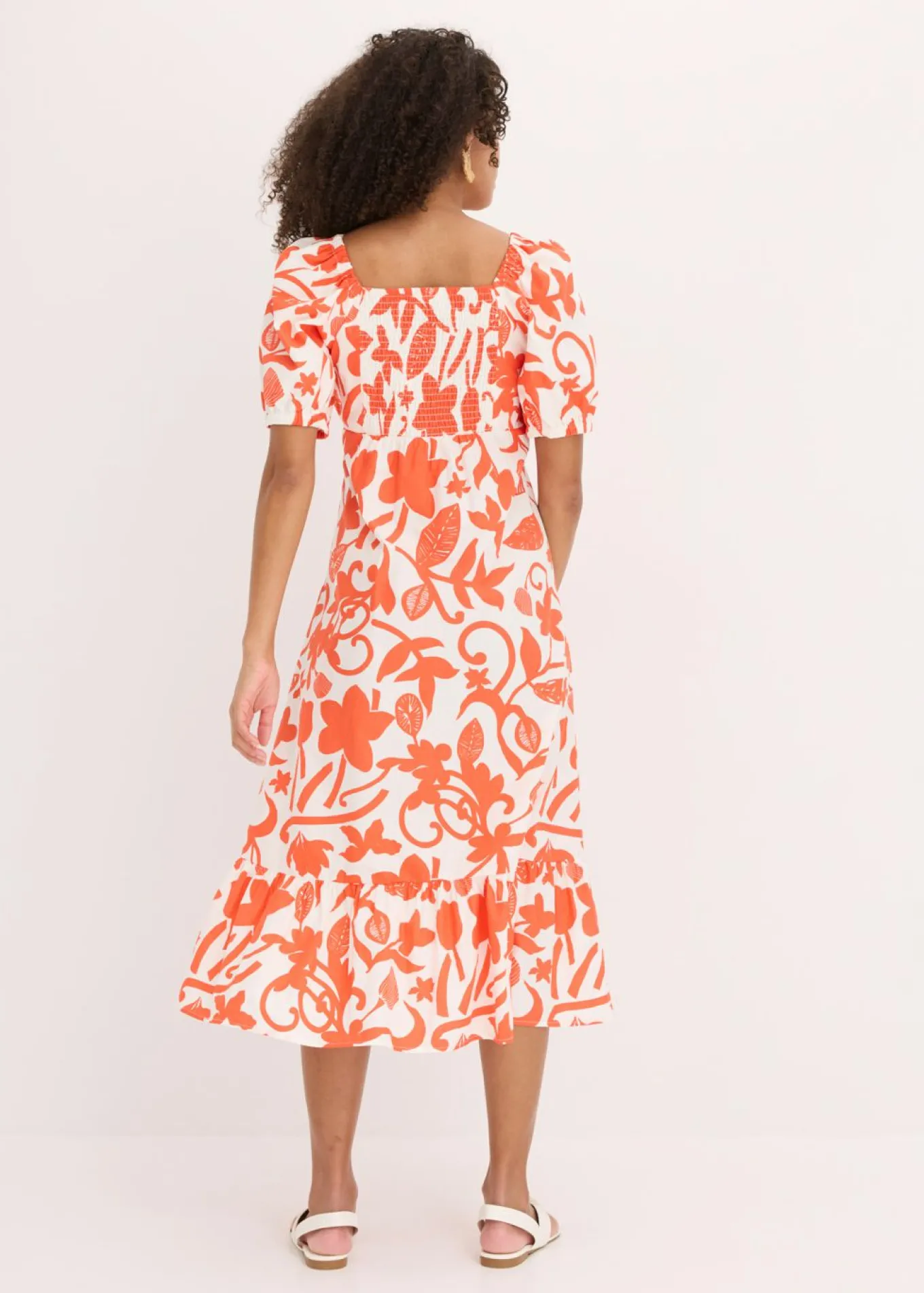 Vestido midi de algodón orgánico puro