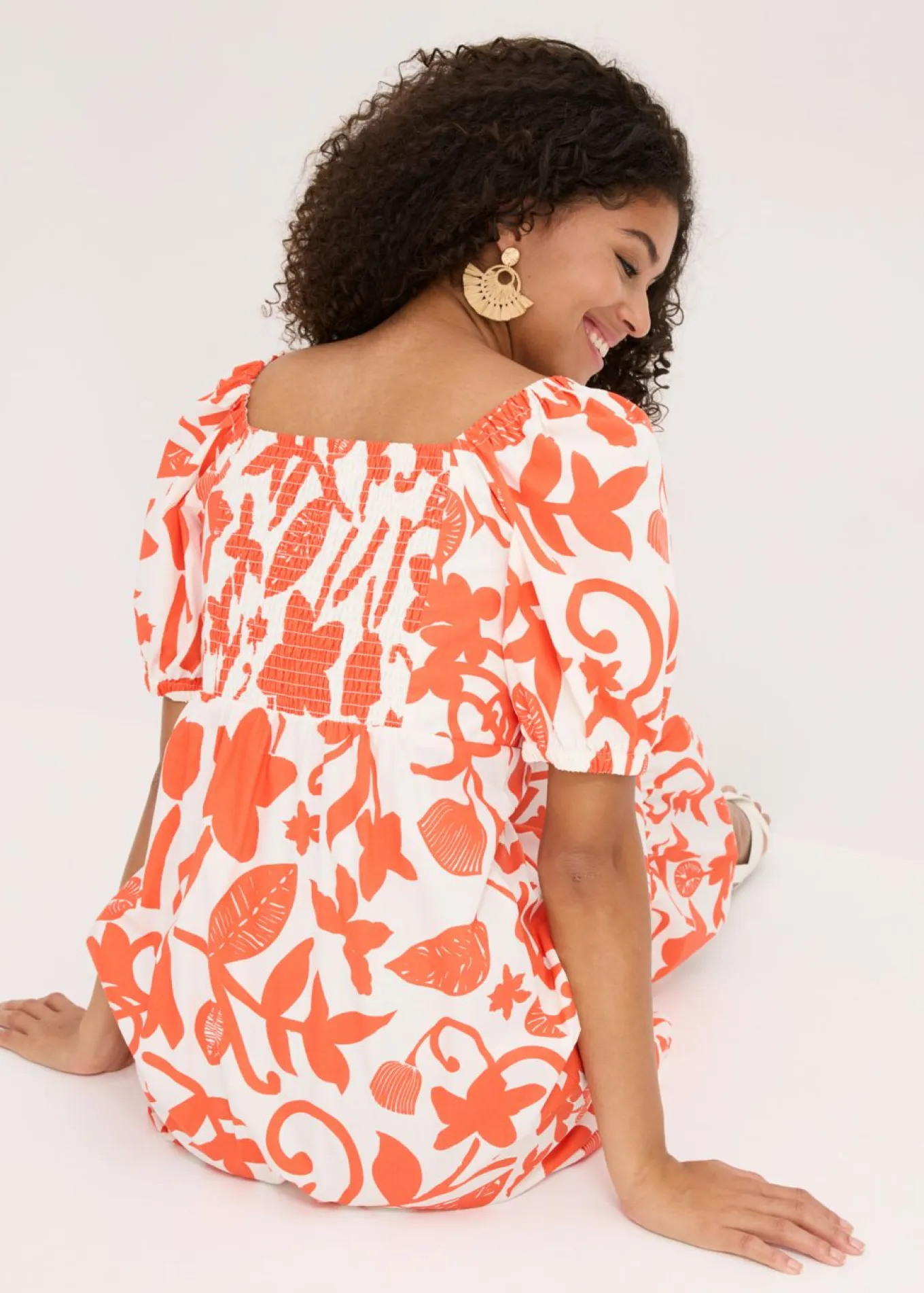 Vestido midi de algodón orgánico puro