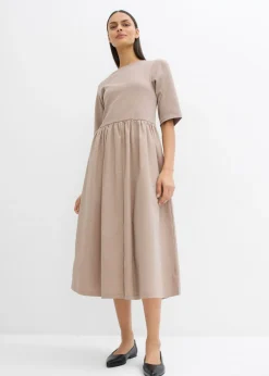 Vestido midi de algodón puro