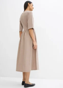 Vestido midi de algodón puro