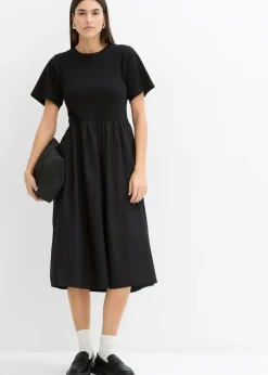 Vestido midi de algodón puro
