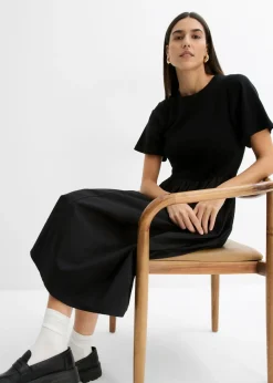 Vestido midi de algodón puro