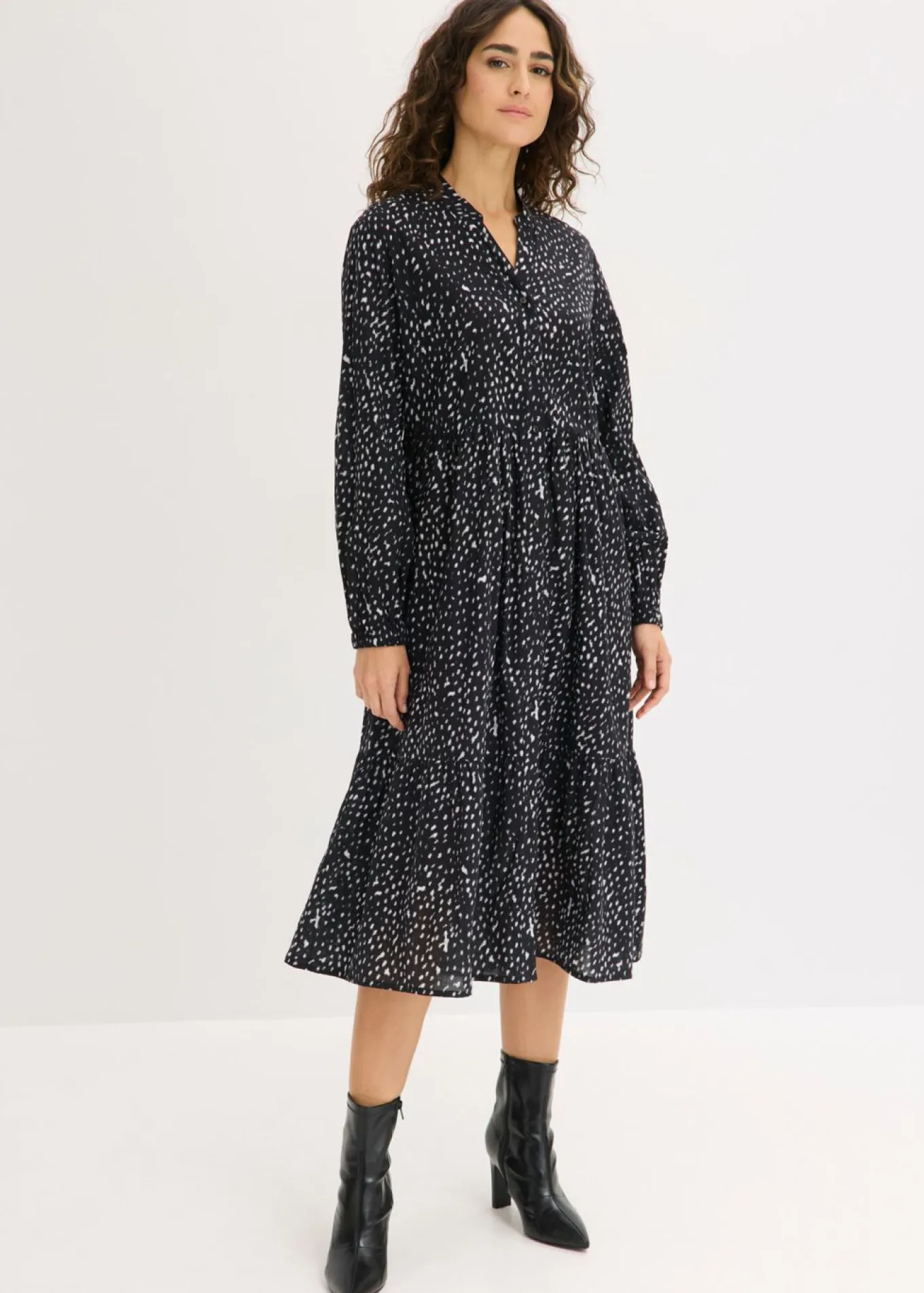 Vestido midi de algodón puro