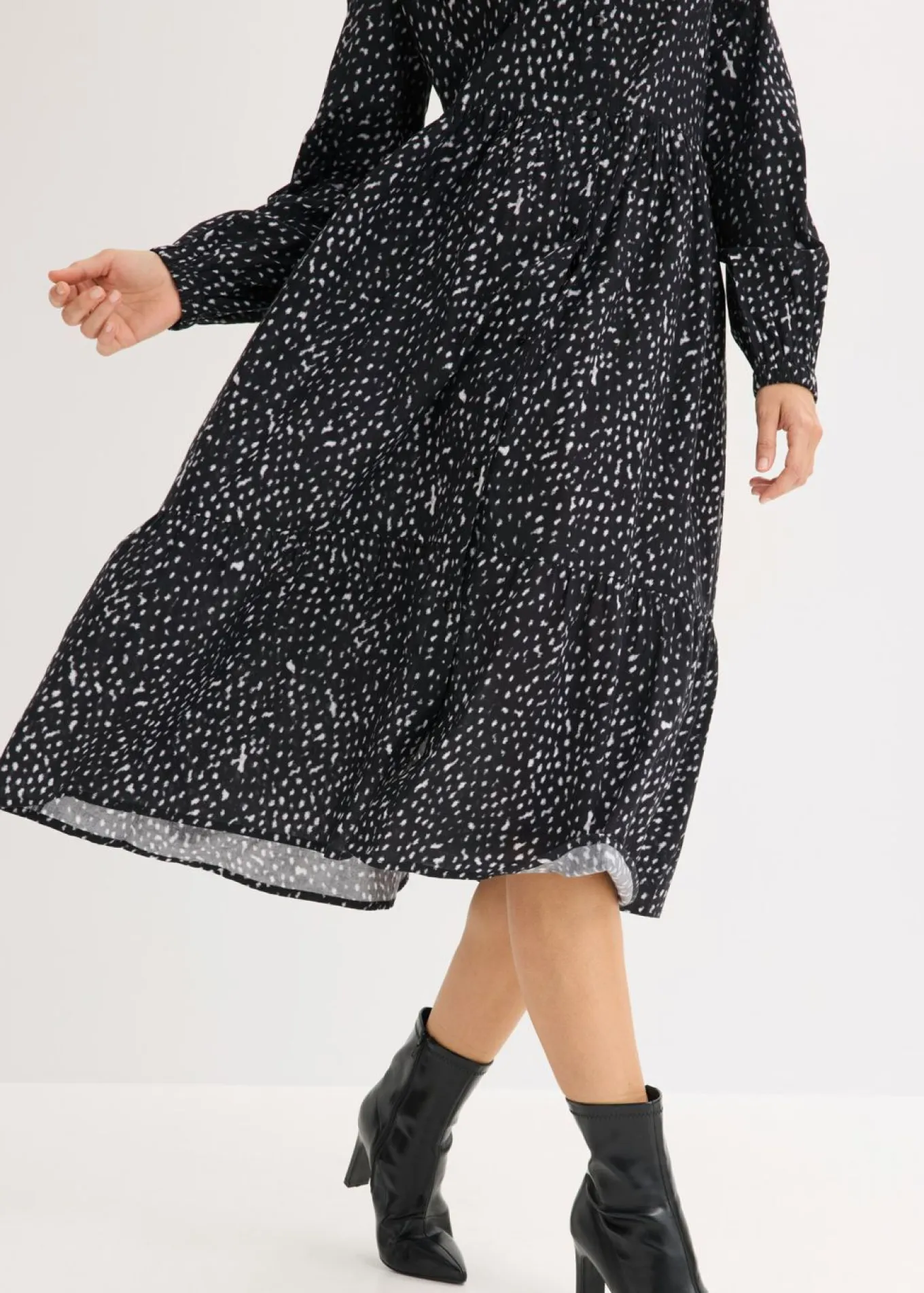 Vestido midi de algodón puro