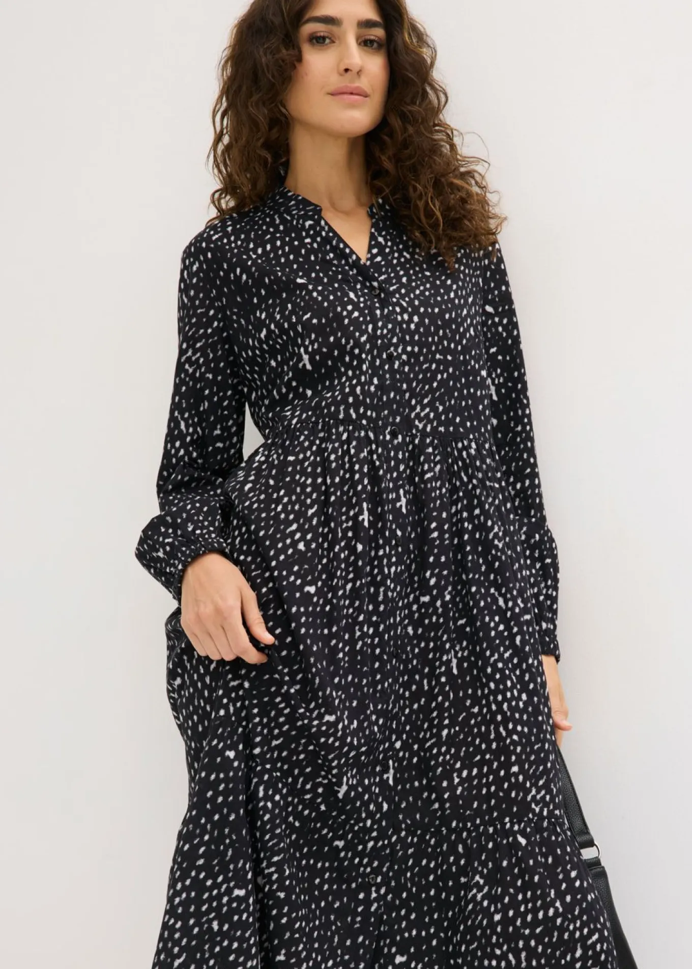 Vestido midi de algodón puro