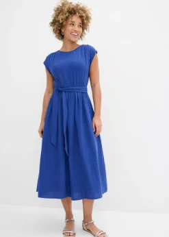 Vestido midi de algodón puro