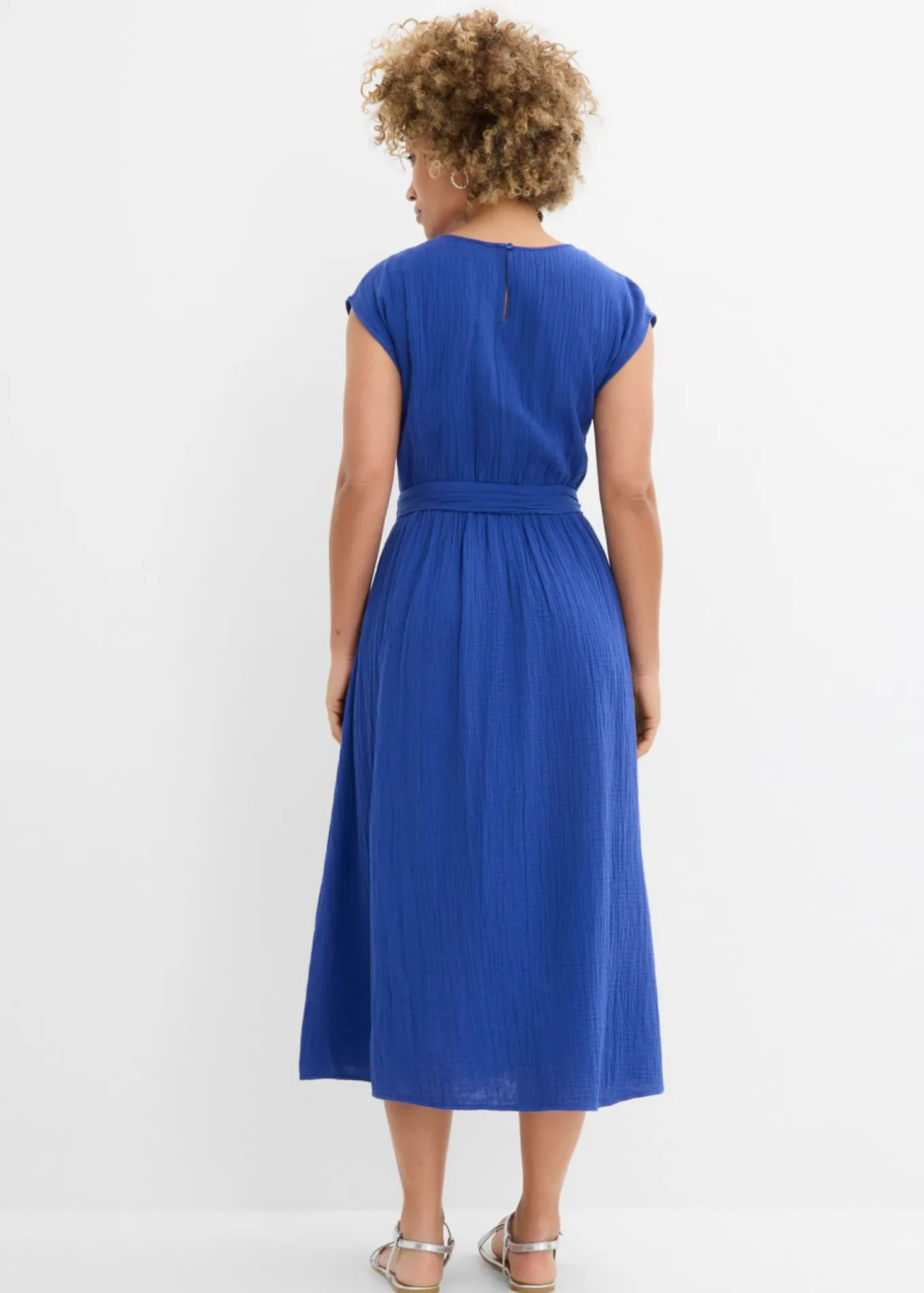 Vestido midi de algodón puro