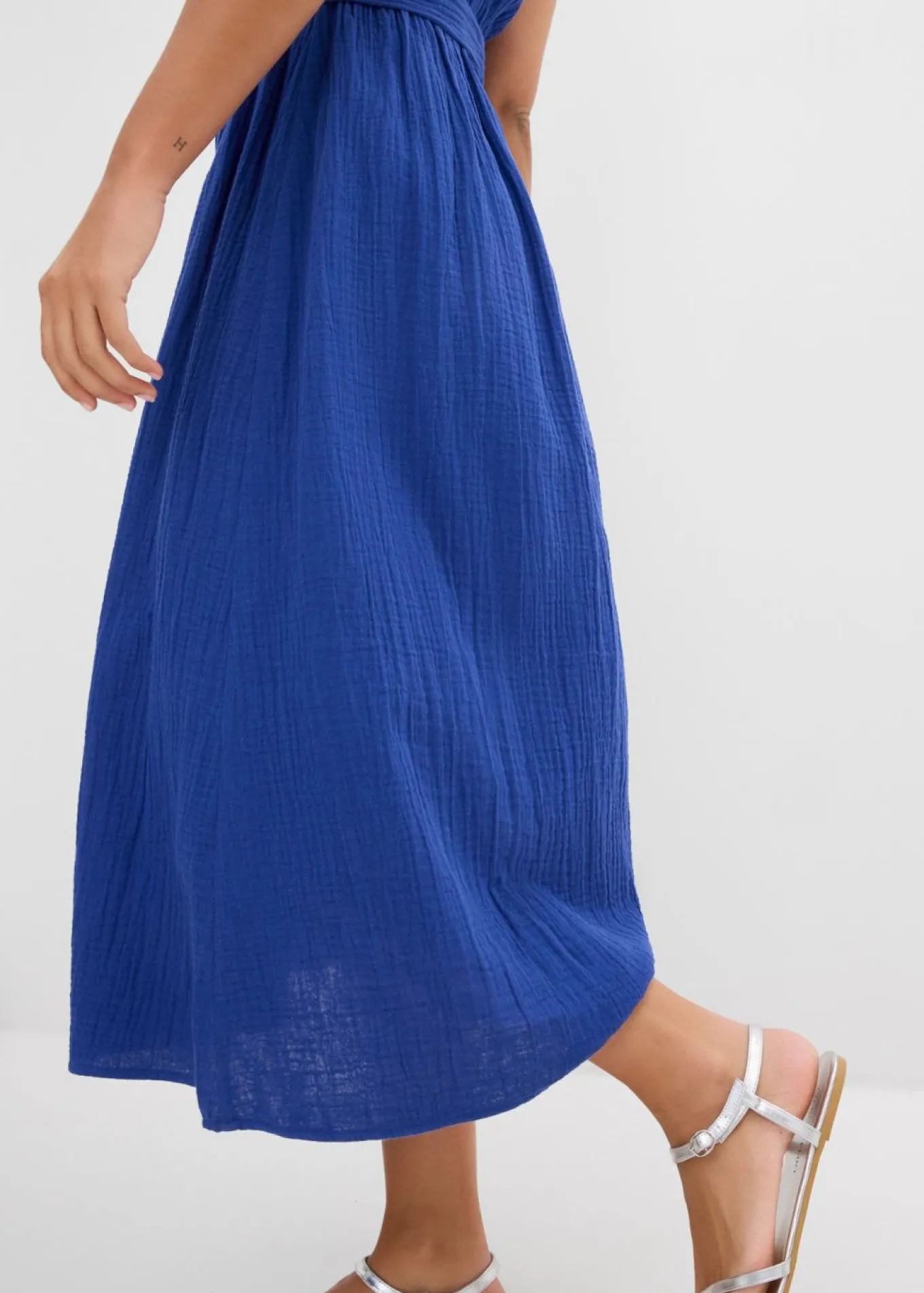 Vestido midi de algodón puro
