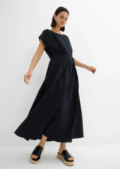 Vestido midi de algodón puro