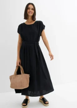 Vestido midi de algodón puro
