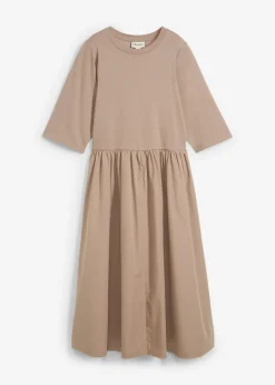 Vestido midi de algodón puro