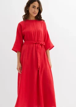 Vestido midi de algodón suave