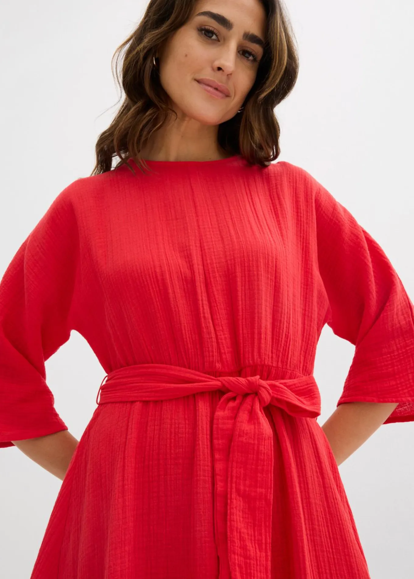 Vestido midi de algodón suave