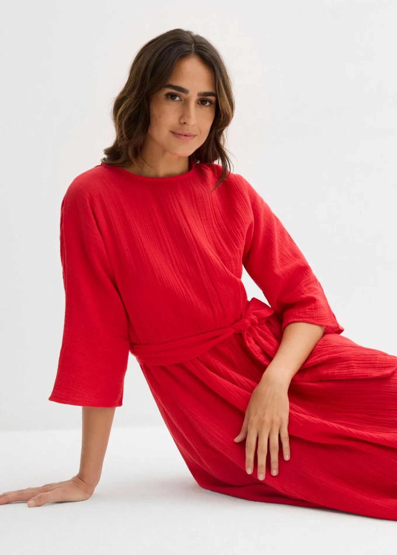 Vestido midi de algodón suave
