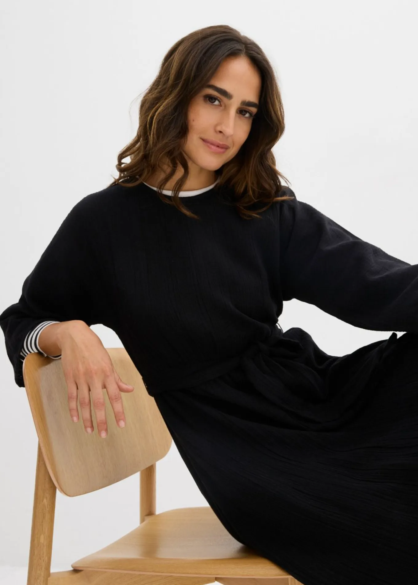 Vestido midi de algodón suave