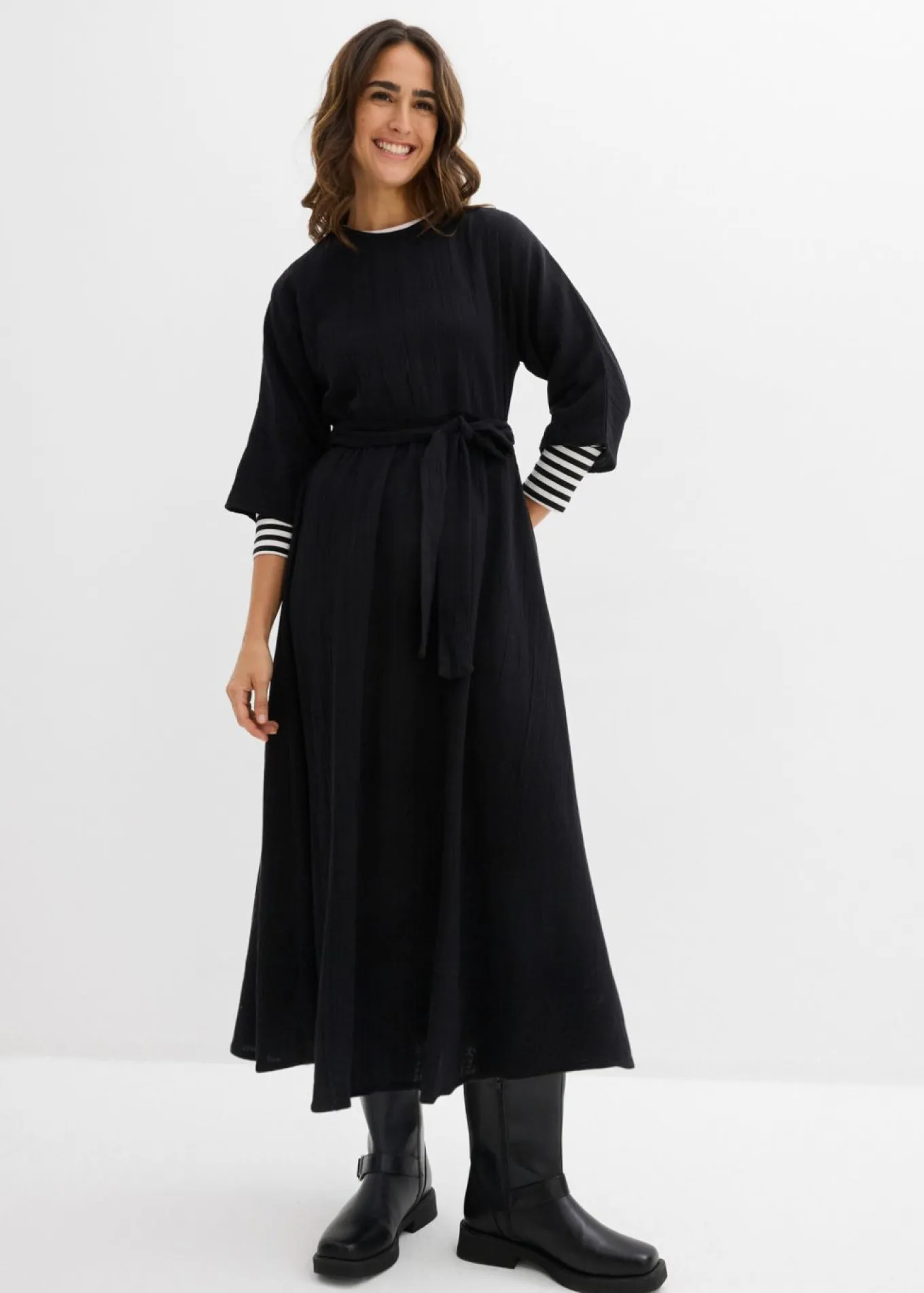 Vestido midi de algodón suave