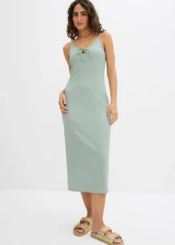 Vestido midi de crepé ligero