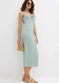 Vestido midi de crepé ligero