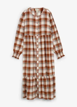 Vestido midi de franela