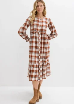 Vestido midi de franela