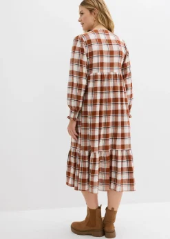 Vestido midi de franela