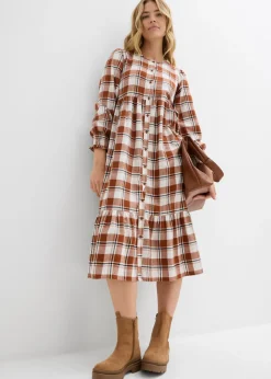 Vestido midi de franela