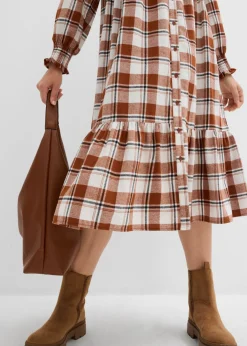 Vestido midi de franela