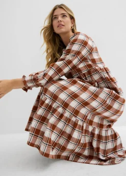 Vestido midi de franela