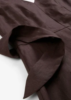 Vestido midi de lino puro