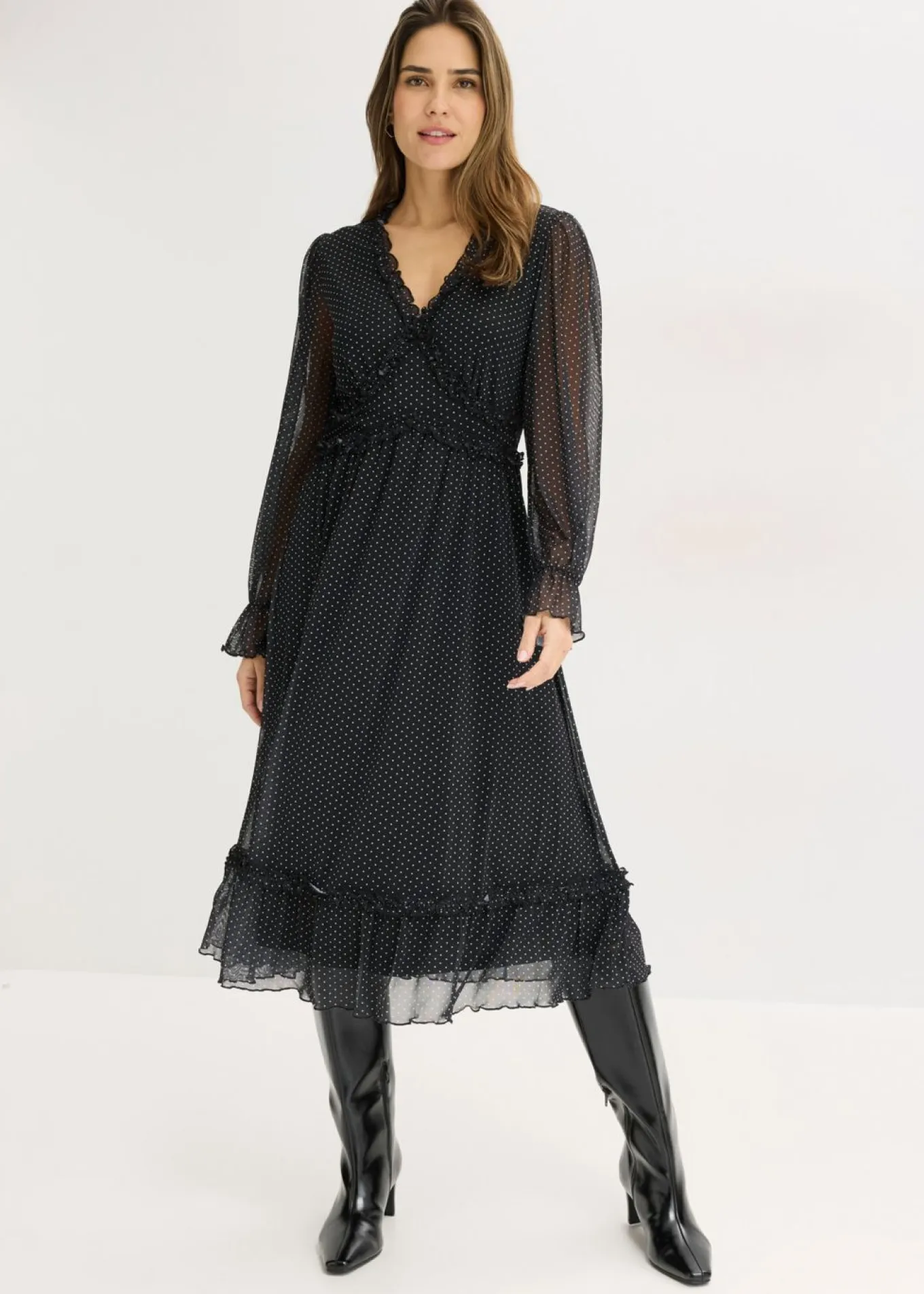 Vestido midi de malla