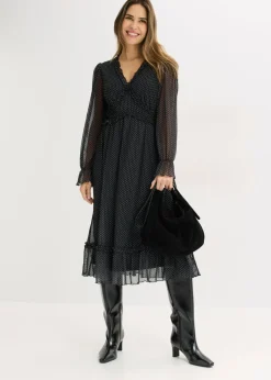 Vestido midi de malla