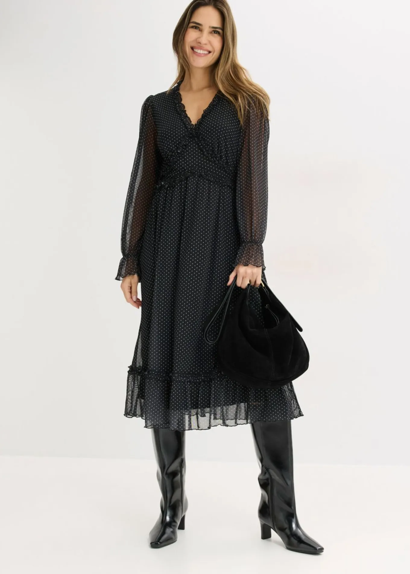 Vestido midi de malla