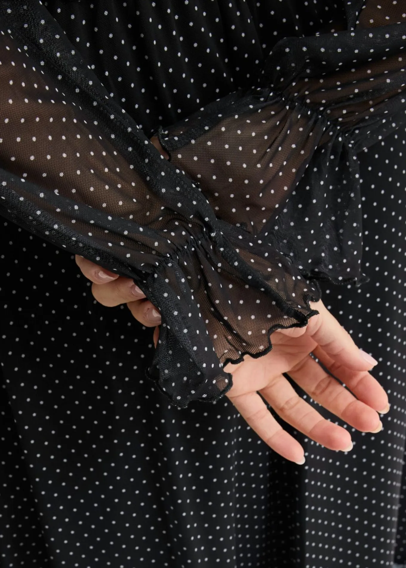 Vestido midi de malla