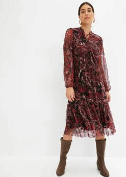Vestido midi de malla