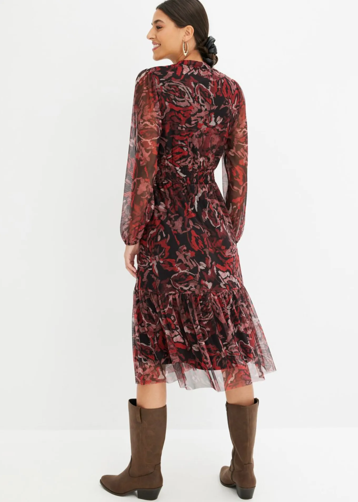 Vestido midi de malla