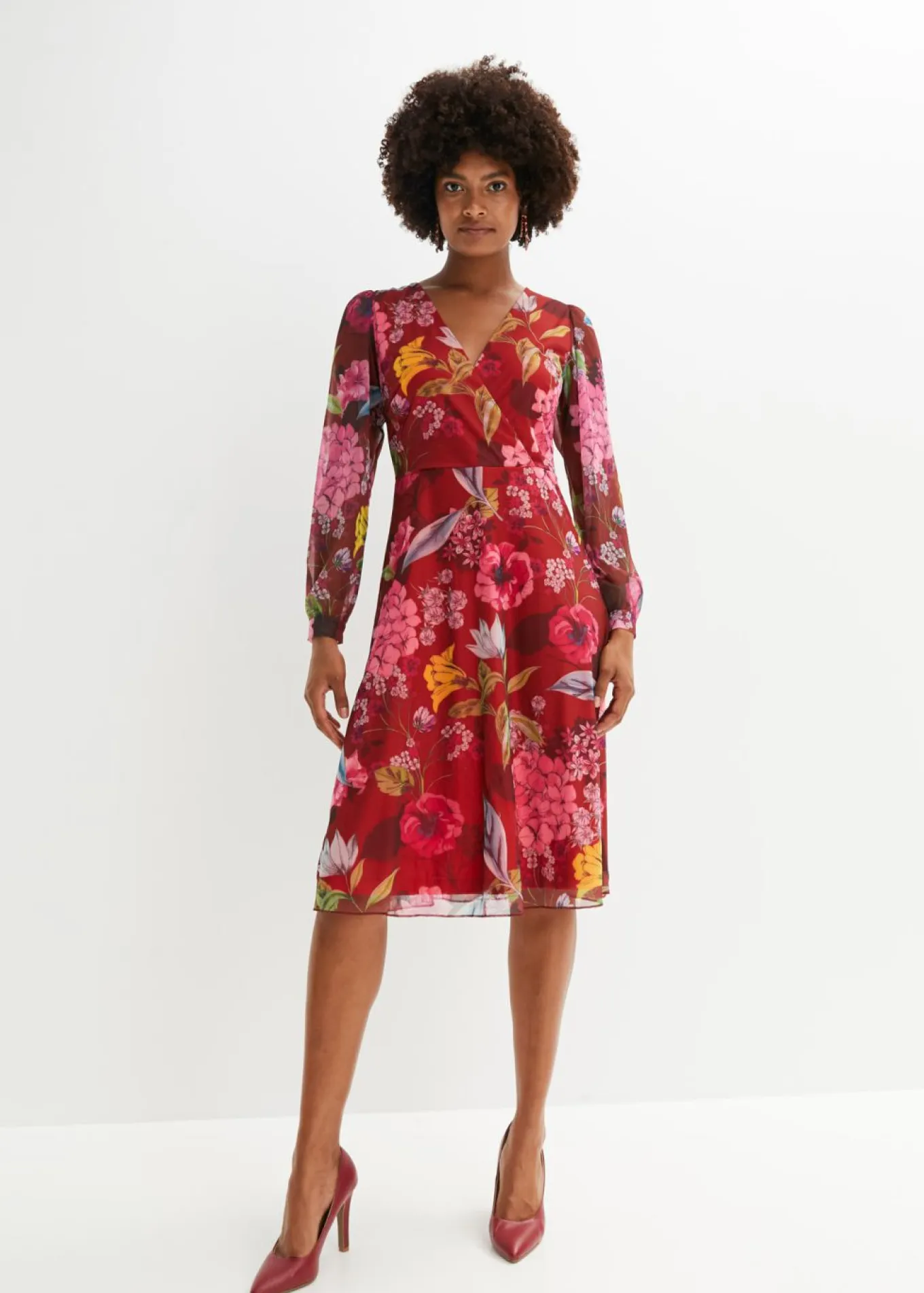 Vestido midi de malla ligera