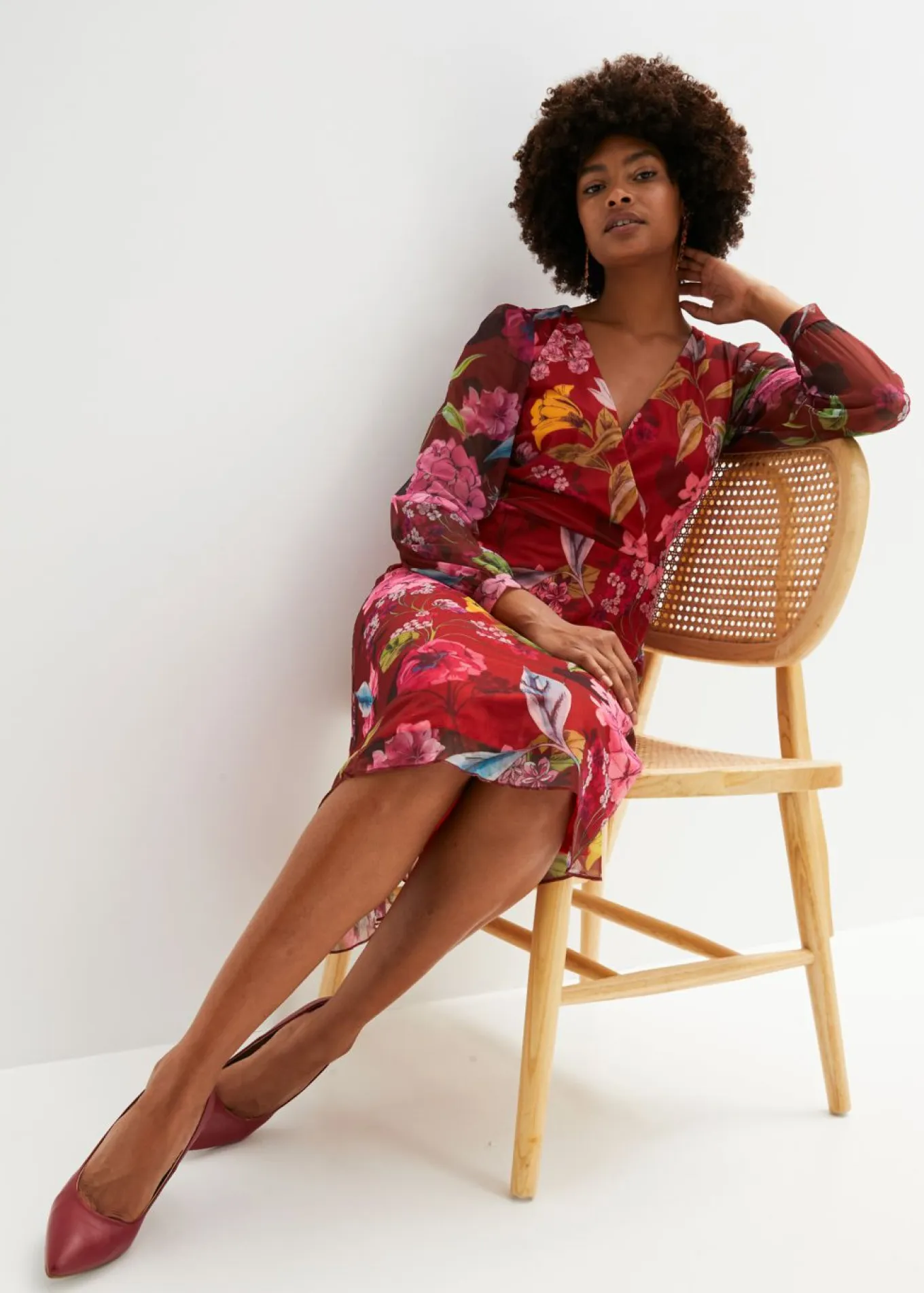 Vestido midi de malla ligera