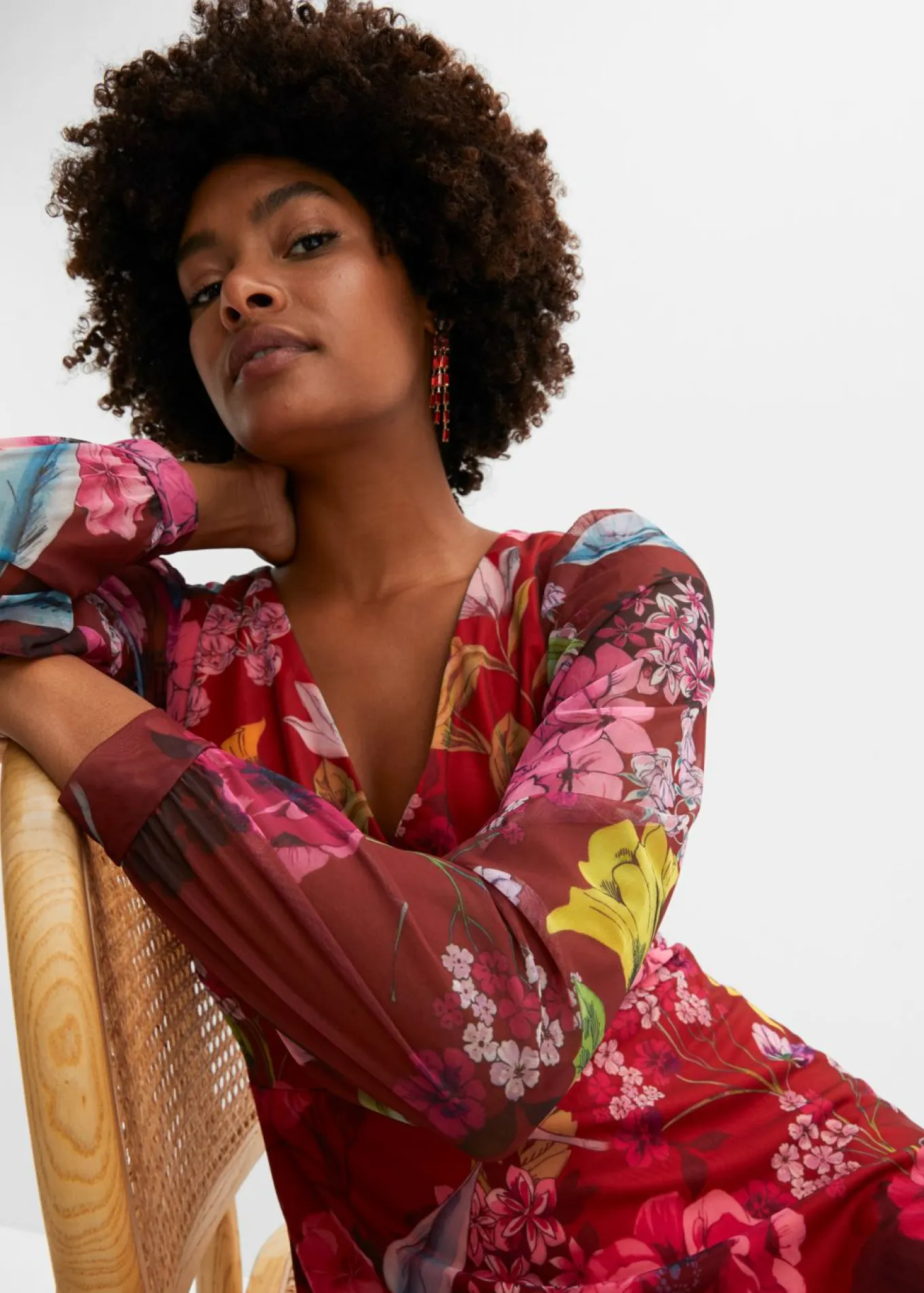 Vestido midi de malla ligera