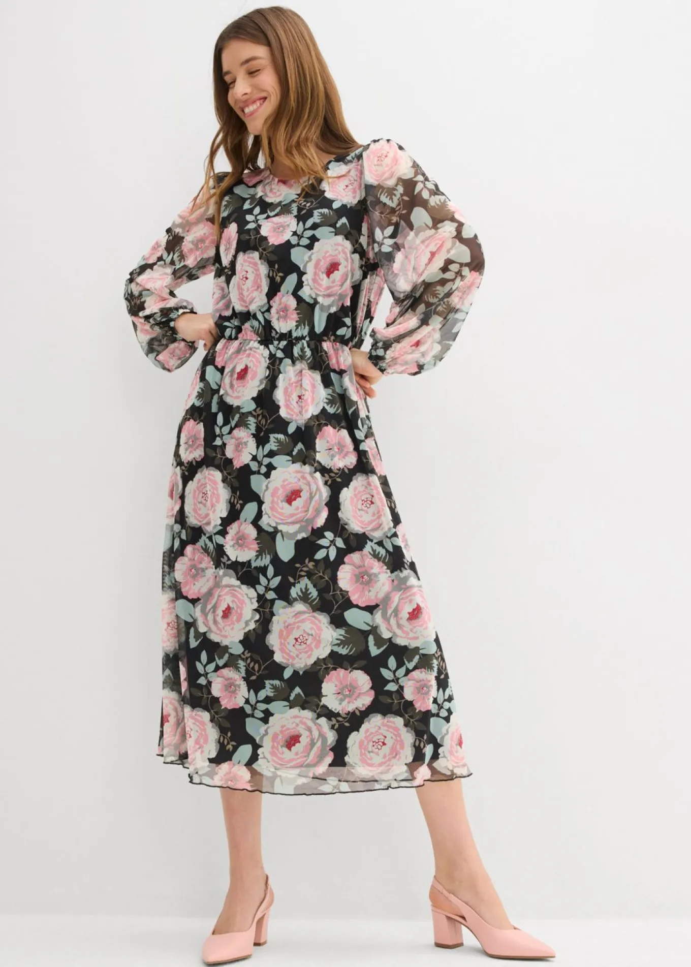 Vestido midi de malla suave