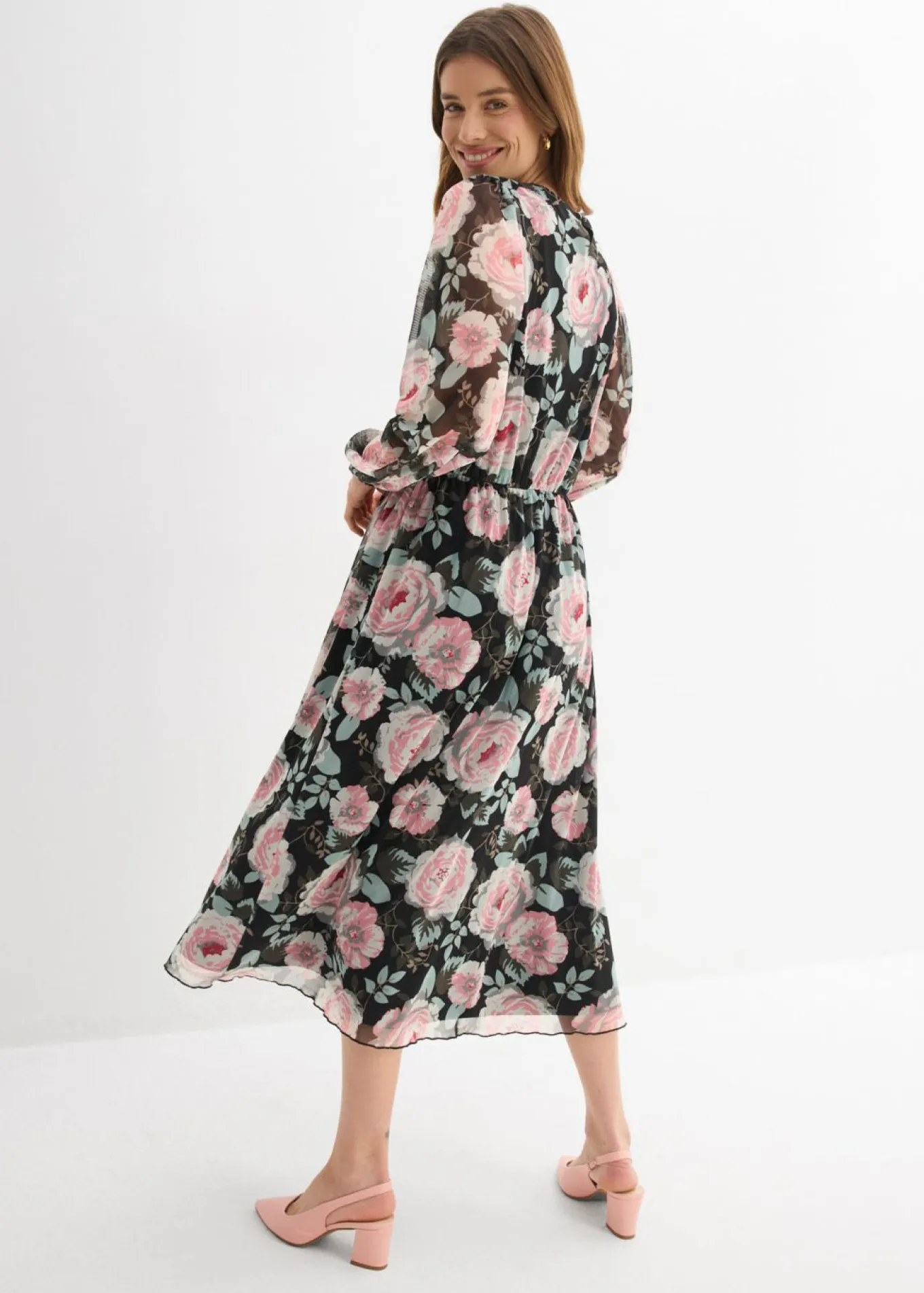 Vestido midi de malla suave